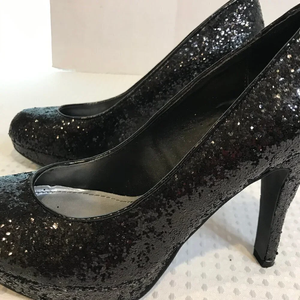 FERGALICIOUS BY FERGIE NELLY TOO GLITTER HEEL SHOES SIZE 7M